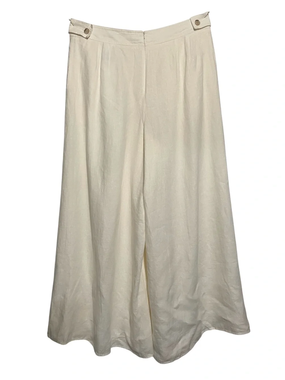 Banana Republic Minna Extra Wide-Leg Linen Pant Off White Sz 16